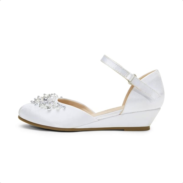Dream Pairs Girls Pearl Low Wedge Shoes