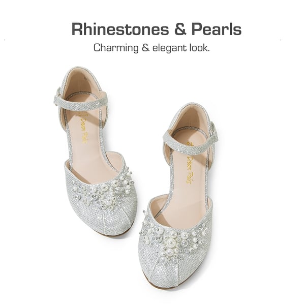 Dream Pairs Girls Pearl Low Wedge Shoes