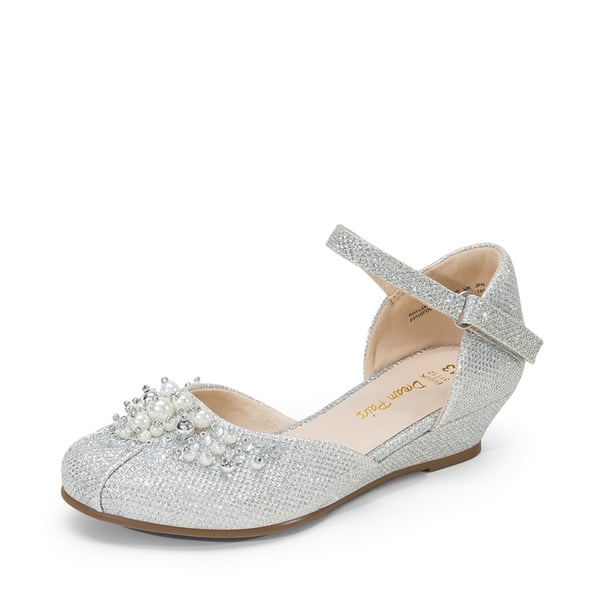 dream pairs Girls Pearl Low Wedge Shoes