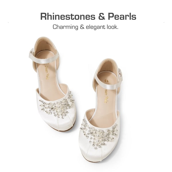 Dream Pairs Girls Pearl Low Wedge Shoes