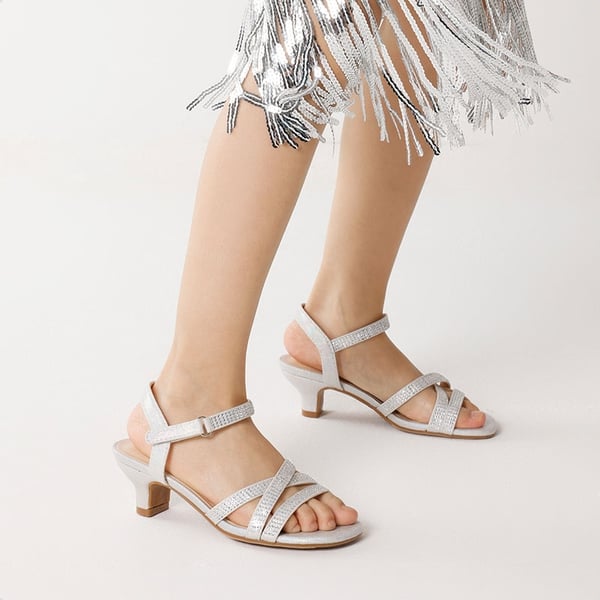 Dream Pairs Girls Rhinestone Low Heel Sandals