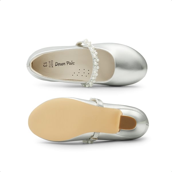 Dream Pairs Girls' Rhinestone Mary Jane Low Heels