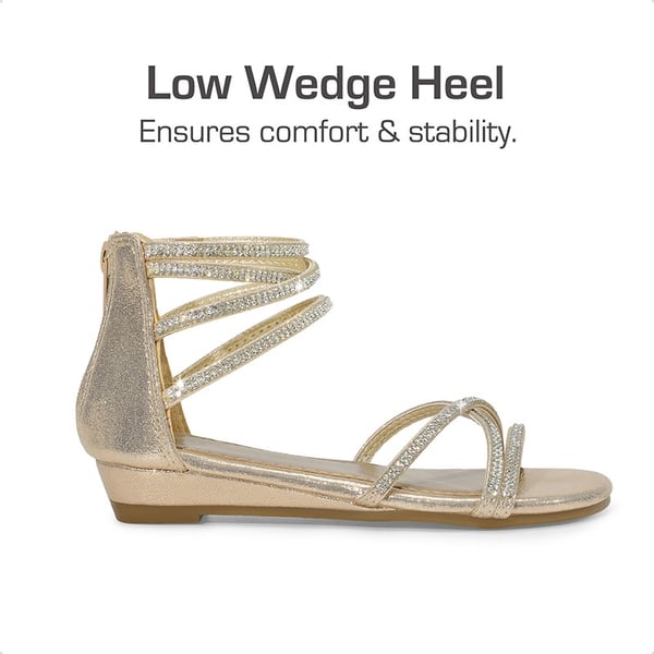 Dream Pairs Girls Strappy Low Wedge Sandals