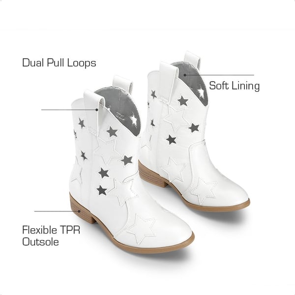 Dream Pairs Girls' Stylish Western Cowgirl Boots