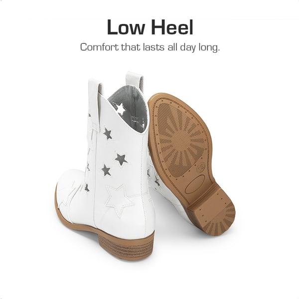 Dream Pairs Girls' Stylish Western Cowgirl Boots