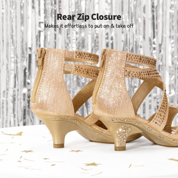 Dream Pairs Girls Toddler Rhinestones Sandals