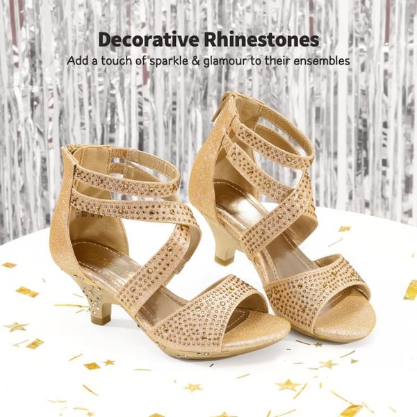 Dream Pairs Girls Toddler Rhinestones Sandals