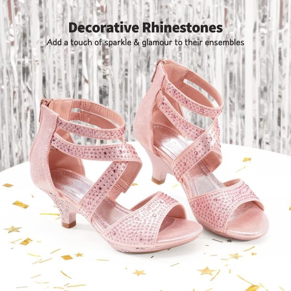 Dream Pairs Girls Toddler Rhinestones Sandals