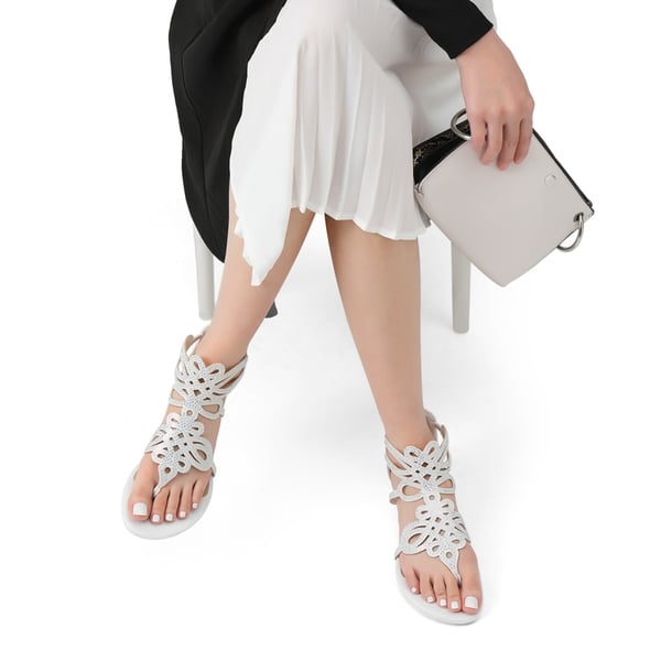 Dream Pairs Gladiator Rhinestones Flat Sandals