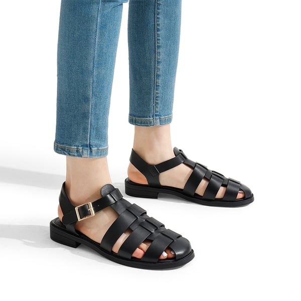 Dream Pairs Gladiator Woven Fisherman Flat Sandals