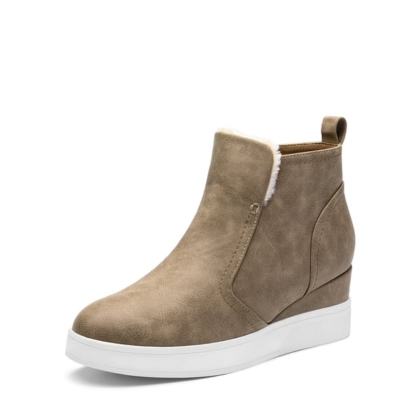 dream pairs Hidden Heel Platform Wedge Booties