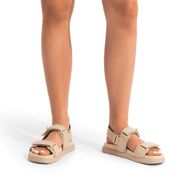 Dream Pairs Hook And Loop Straps Flat Sandals