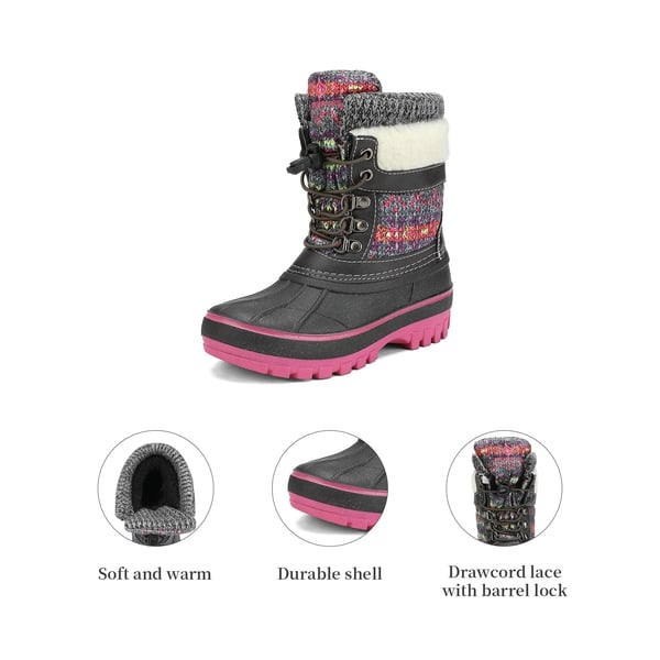 Dream Pairs Insulated Snow Kids Waterproof Boots
