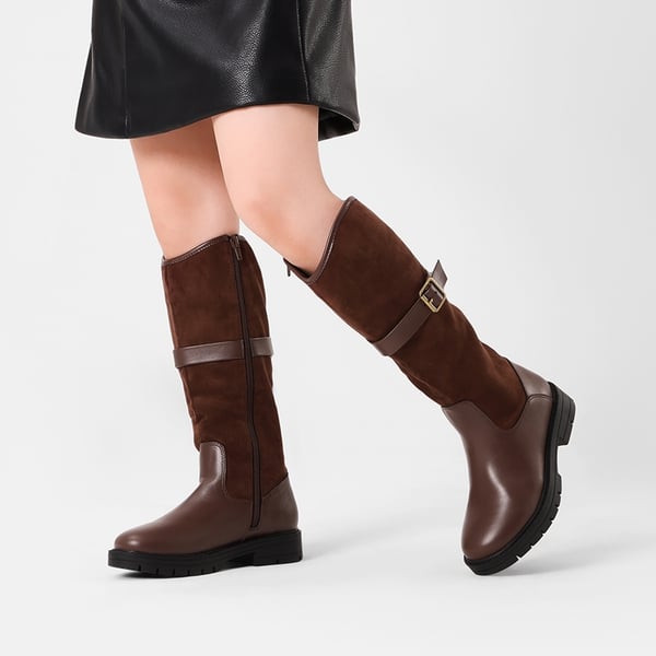 Dream Pairs Kids Buckle Knee High Riding Boots