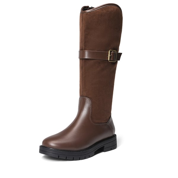 dream pairs Kids Buckle Knee High Riding Boots