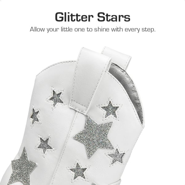 Dream Pairs Kids Chic Glitter Western Boots