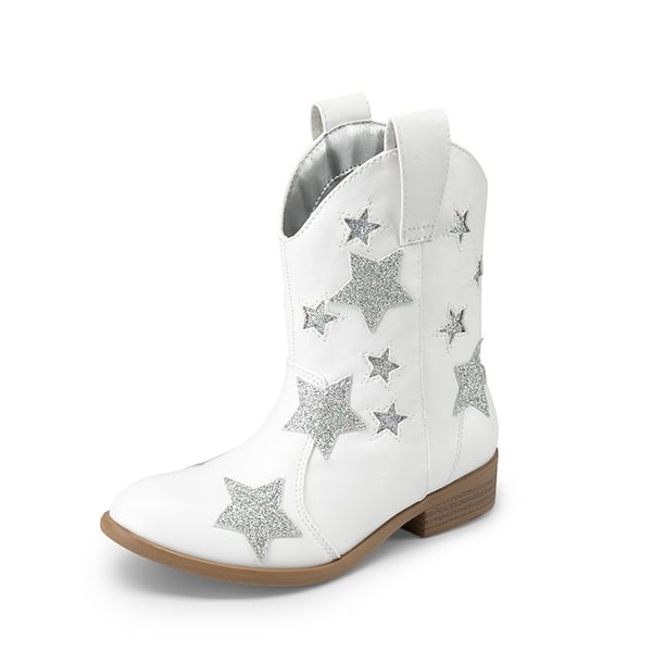 dream pairs Kids Chic Glitter Western Boots