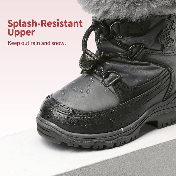 Dream Pairs Kids Non-Slip Fur Lined Snow Boots