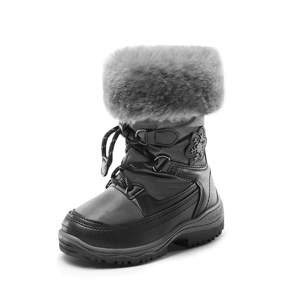dream pairs Kids Non-Slip Fur Lined Snow Boots