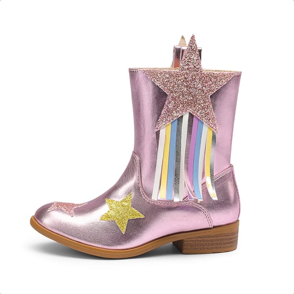 Dream Pairs Kids Star Tassel Cowgirl Boots