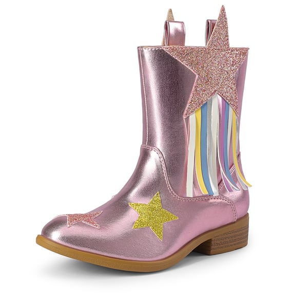 dream pairs Kids Star Tassel Cowgirl Boots
