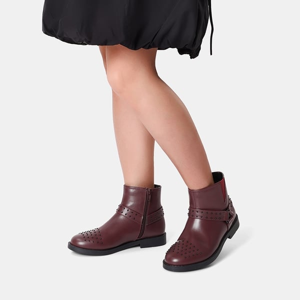 Dream Pairs Kids Studded Detail Fashion Boots