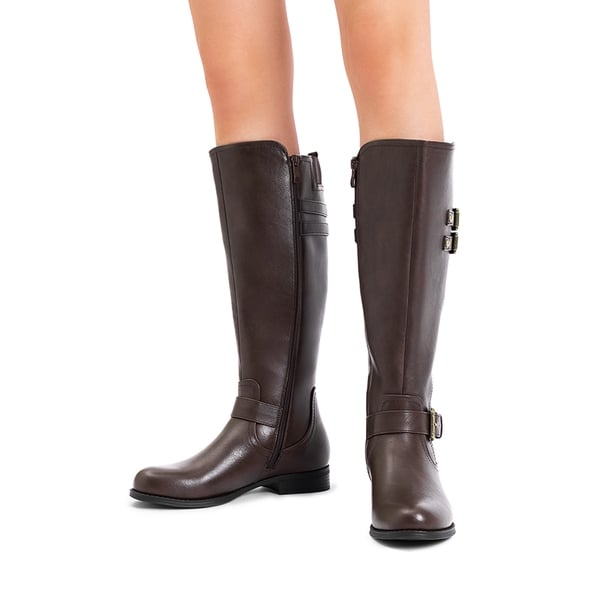 Dream Pairs Knee High Buckle Riding Boots