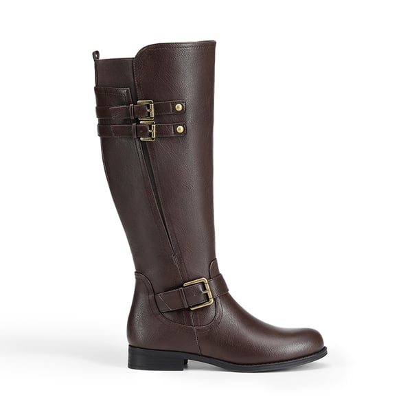Dream Pairs Knee High Buckle Riding Boots