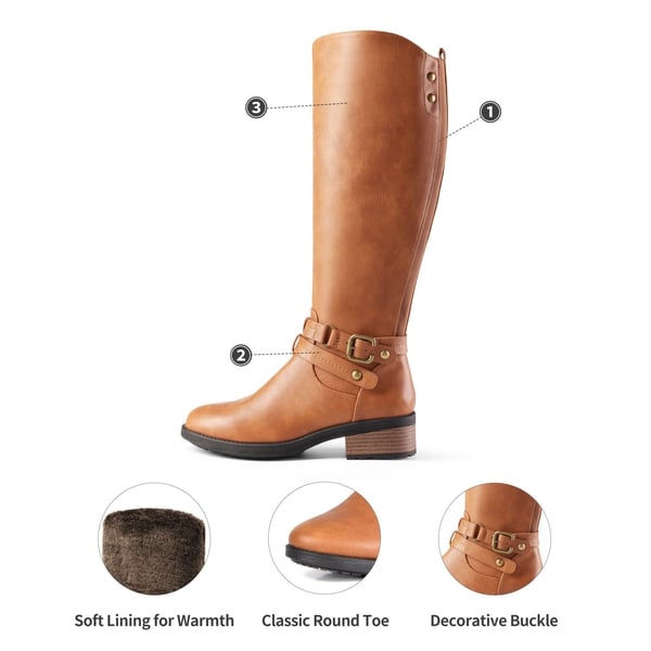 Dream Pairs Knee High Fur Lined Boots