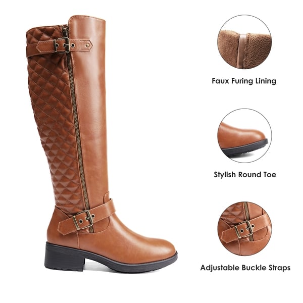 Dream Pairs Knee High Winter Boots With Faux