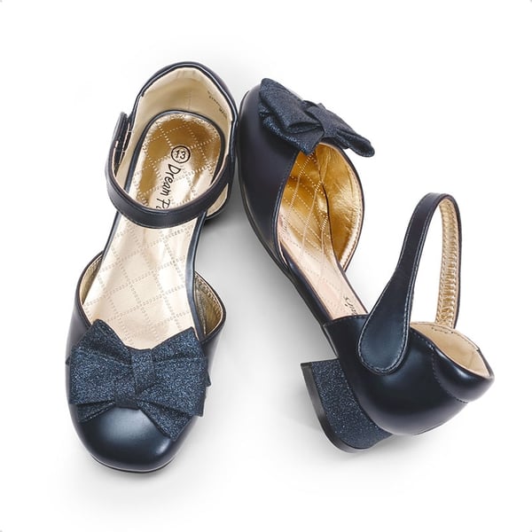 Dream Pairs Low Heel Bow Ankle Strap Sandals