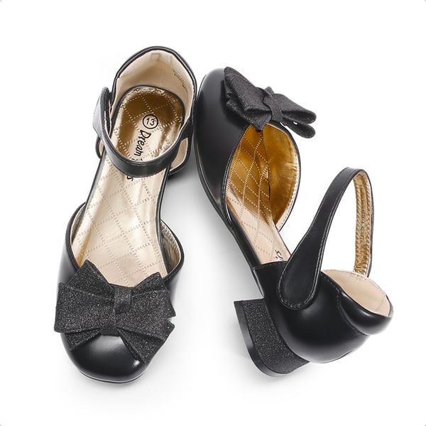 Dream Pairs Low Heel Bow Ankle Strap Sandals
