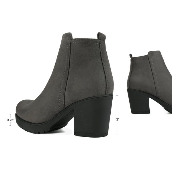 Dream Pairs Low Heel Chunky Ankle Boots