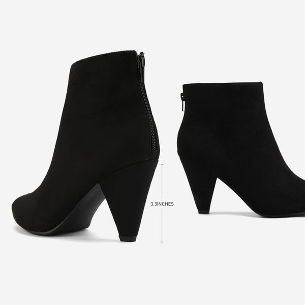 Dream Pairs Low Heel Pointed Toe Ankle Booties