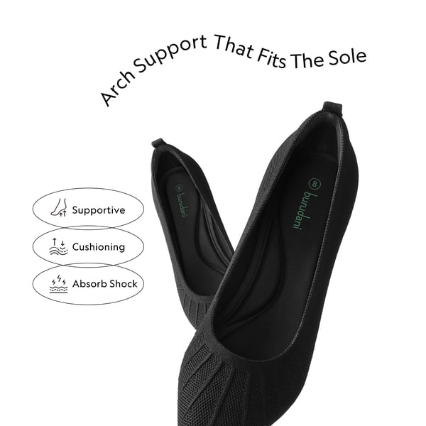 Dream Pairs Low Kitten Heel Knit Pumps