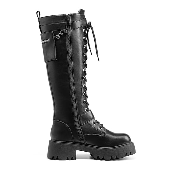 Dream Pairs Lug Sole Platform Motorcycle Boots