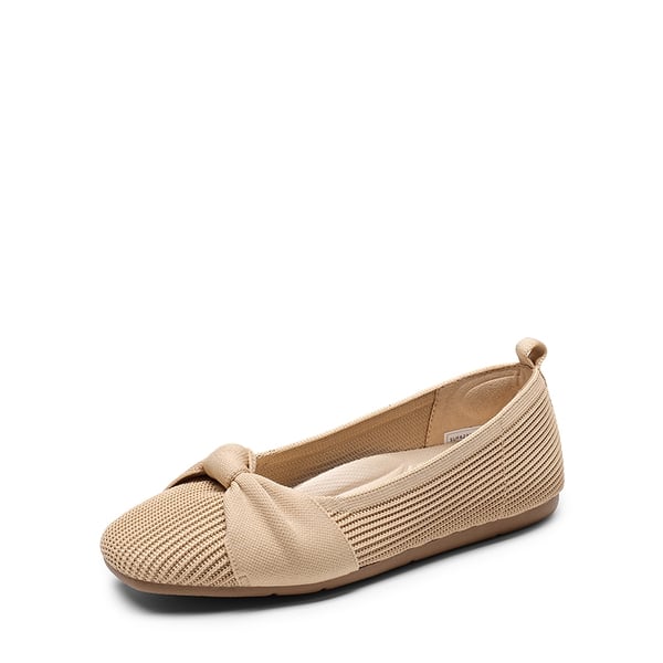 dream pairs Machine Washable Knit Bow Flats