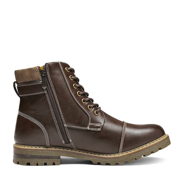 Dream Pairs Men's Cap-Toe Oxford Motorcycle Boots