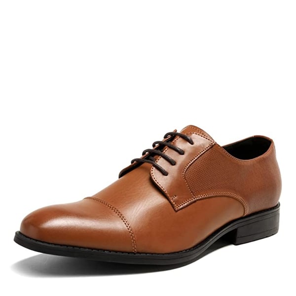 dream pairs Men's Cap-Toe PU Leather Oxford Shoes