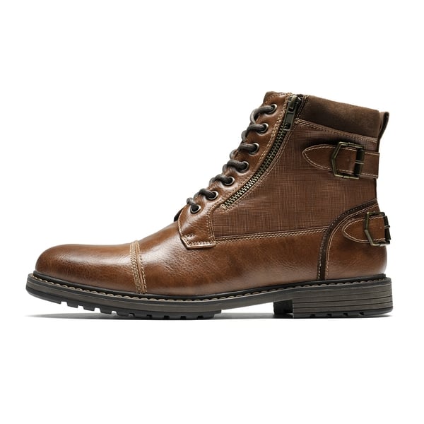 Dream Pairs Men's Fur-Lined Combat Dress Boots