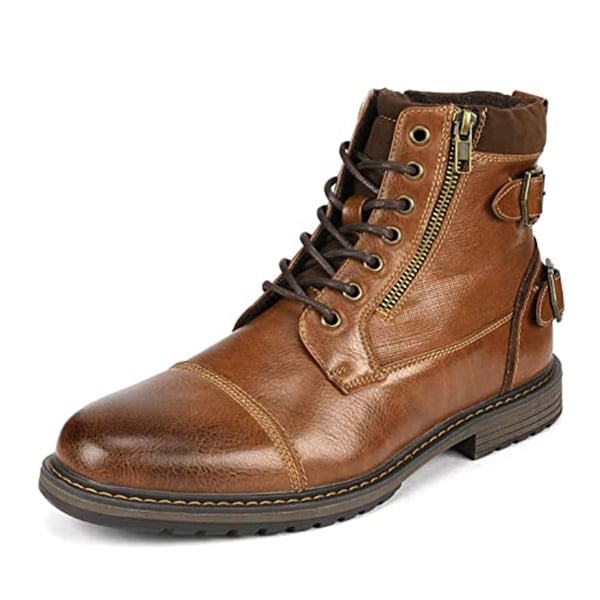 dream pairs Men's Fur-Lined Combat Dress Boots