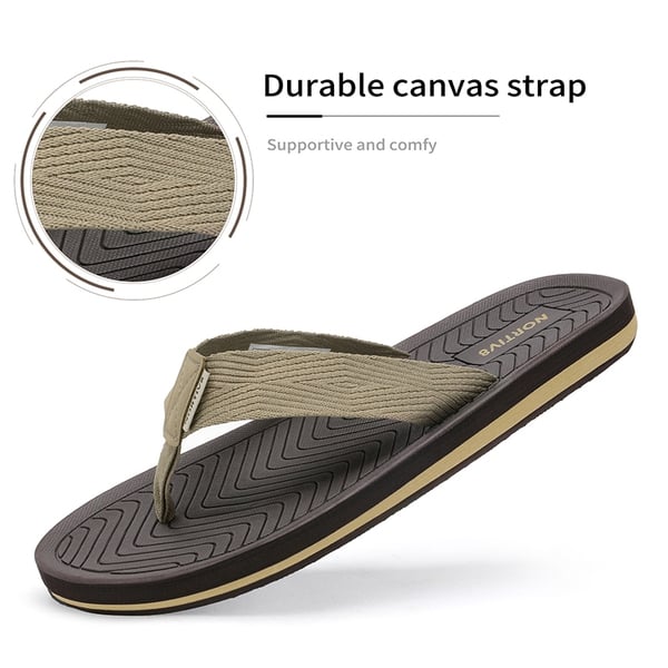 Dream Pairs Men's Slip-On Canvas Flip Flops