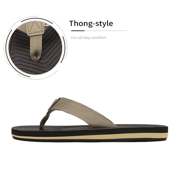 Dream Pairs Men's Slip-On Canvas Flip Flops