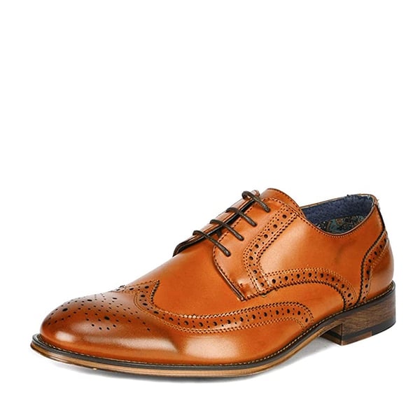 dream pairs Men's Wide Wingtip Dress Shoes