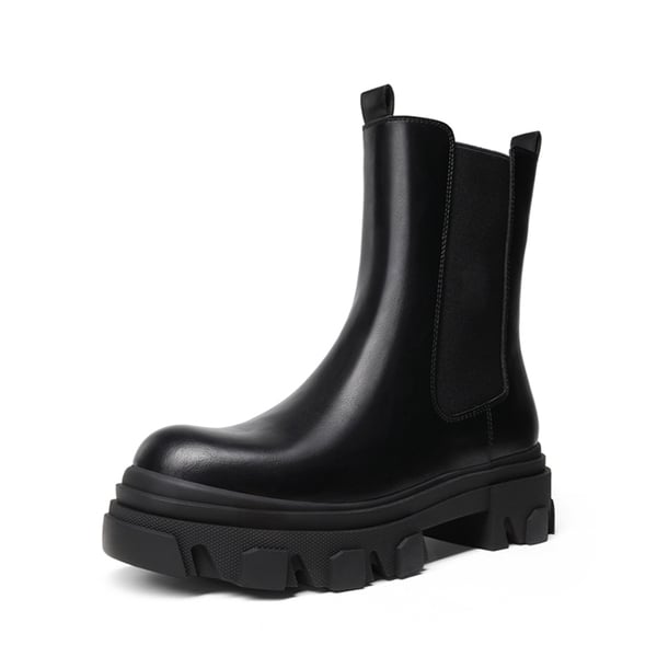 dream pairs Mid Calf Chunky Chelsea Boots
