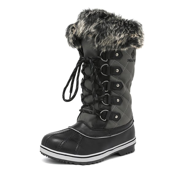 dream pairs Mid-Calf Fur Snow Boots