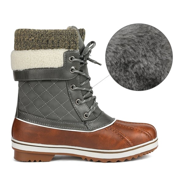Dream Pairs Mid Calf Lace Up Snow Boots