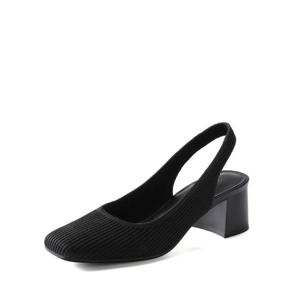 dream pairs Minimalist Square-Toe Slingback Heels
