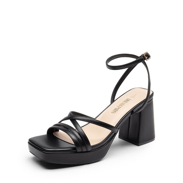 dream pairs Multiple-strap Platform Heeled Sandals