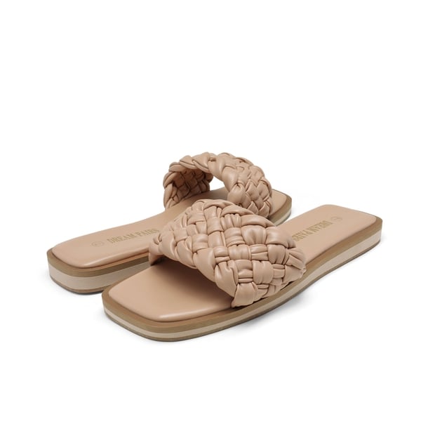 Dream Pairs Open Toe Slide Flat Sandals